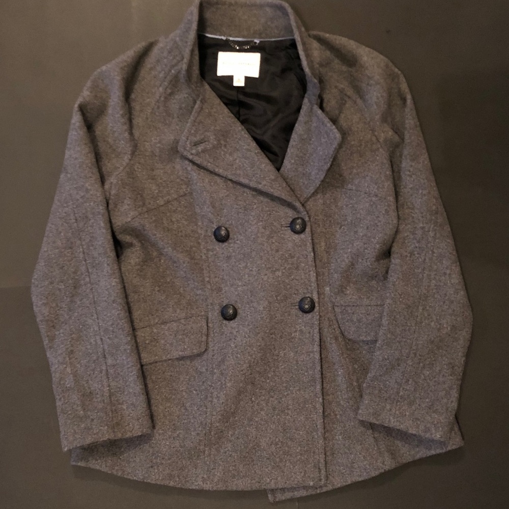 Banana Republic Peacoat Gray Wool